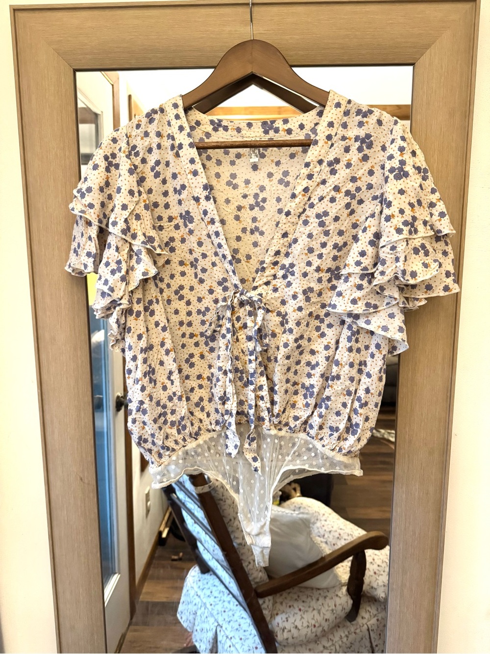 Intimately by Free People Floral Bodysuit Large